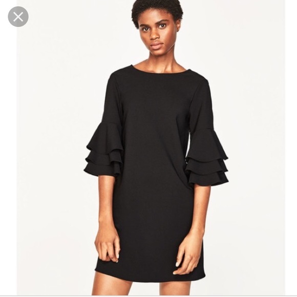 Zara Dresses & Skirts - Zara basic collection black bell sleeve dress